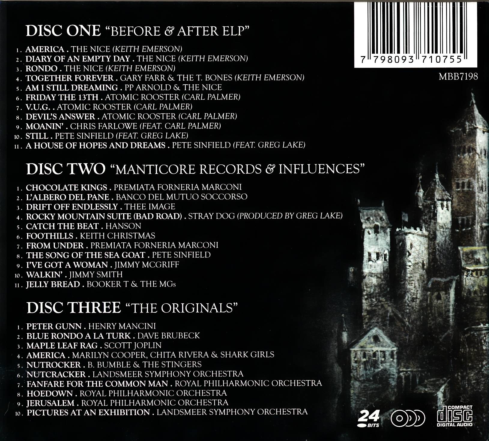 Emerson, Lake and Palmer The Many Faces Of Emerson Lake and Palmer : Back